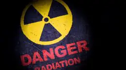 Danger Radiation Sign Concrete
