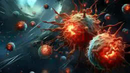 Destroying Cancer Cells Art Concept